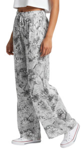 Butterflies Sparkles Palazzo Grey Pants Wide Leg Causal Summer Stretchy Pants