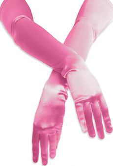 Satin Opera Gloves Light Pink