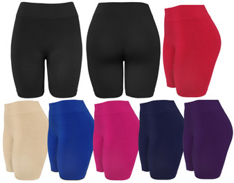 Solid under shorts for ladies. Solid color shorts are great as layering piece. Super stretchy and comfortable.