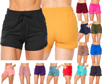 Basic shorts for summer. Super soft brushed fabric will make those shorts your favorite causal shorts ever! Choose from solid colors .