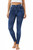 Women's Blue Acid Wash Denim Print Fake Faux Jeans Leggings Pants