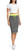 Causal Fitted Skirt Pencil Midi Bodycon Skirt Grey Heathered with Elastic Band