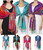 Peacock Print Ethnic Colorful Soft and Silky Pashmina Scarf Shawl Rainbow Wrap