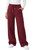 Winter Wide Leg Burgundy Cozy Fleece Lined Pants Warm Sweatpants Cold Weather Pant