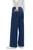 Navy Denim Look Wide Leg Pants Soft Warm Winter Fleece Lined Pants