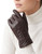 Womens Fashion Chick Design Warm Driving Gloves Leather Front Winter Gloves Brown