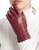 Womens Fashion Chick Design Warm Driving Gloves Leather Front Winter Gloves Red