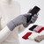Touchscreen Winter Cuffed Magic Gloves Stretch Knit No Fleece Lining Off White