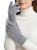Gray Fuzzy Faux Mink Hair Soft Womens Fuzzy Winter Touchscreen Gloves Soft Stretchy