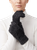 Black Fuzzy Faux Mink Hair Soft Womens Fuzzy Winter Touchscreen Gloves Soft Stretchy