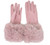 Pink Touchscreen Gloves w Faux Fur Warmer Cuff Luxurious Soft Winter Gloves