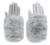 Silver Touchscreen Gloves w Faux Fur Warmer Cuff Luxurious Soft Winter Gloves