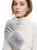 Silver Touchscreen Gloves w Faux Fur Warmer Cuff Luxurious Soft Winter Gloves