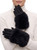 Black Touchscreen Gloves w Faux Fur Warmer Cuff Luxurious Soft Winter Gloves