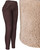 Women's Winter Plush Lined Thick Trouser Brown Pants - Dressy Leggings