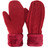 Winter Fleece Burgundy Lined Warm Cuffed Mittens Gloves Cozy Braid Knit Mittens