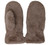 Brown Faux Fur Thick Plush Lined Winter Mittens Cold Weather Gloves Super Warm