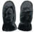 Black Faux Fur Thick Plush Lined Winter Mittens Cold Weather Gloves Super Warm