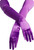 Satin Opera Gloves Purple