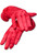 Satin Wrist Length Gloves Red