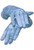 Satin Wrist Length Gloves Light Blue