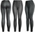 Classic Black Cotton Blend Basic Causal Fun Printed Leggings