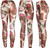 Brown Paisley Cotton Blend Basic Causal Fun Printed Leggings