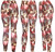 Coral Red Paisley Cotton Blend Basic Causal Fun Printed Leggings