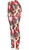 Coral Red Paisley Cotton Blend Basic Causal Fun Printed Leggings