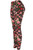 Big Red Flower Cotton Blend Basic Causal Fun Printed Leggings