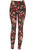 Big Red Flower Cotton Blend Basic Causal Fun Printed Leggings