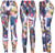 Navy Paisley Cotton Blend Basic Causal Fun Printed Leggings