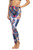 Navy Paisley Cotton Blend Basic Causal Fun Printed Leggings