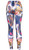 Navy Paisley Cotton Blend Basic Causal Fun Printed Leggings