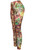 Peacock Brown Cotton Blend Basic Causal Fun Printed Leggings