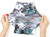 Shade Abstract Peony Cotton Blend Basic Causal Fun Printed Leggings