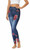 Red Rose with Sparkles Women's Denim Print Fake Faux Jeans Leggings Pants