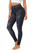 Women's Black Knee Ripped Denim Print Fake Faux Jeans Leggings Pants