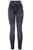 Women's Black Knee Ripped Denim Print Fake Faux Jeans Leggings Pants