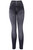Women's Zipper Black Denim Print Fake Faux Jeans Leggings Pants