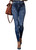 Women's Cherries Denim Print Fake Faux Jeans Leggings Pants