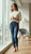 Women's Classic Rose Denim Print Fake Faux Jeans Leggings Pants