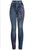 Women's Classic Rose Denim Print Fake Faux Jeans Leggings Pants