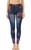 Women's Red Rose Denim Print Fake Faux Jeans Leggings Pants