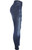 Women's Black Butterfly Denim Print Fake Faux Jeans Leggings Pants