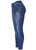 Rhinestone Side Button Women's Denim Print Fake Faux Jeans Leggings Pants