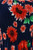 Sunflower Floral Smoked Summer Sundress Long Dress Navy