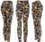 Black Paisley Cotton Blend Basic Causal Fun Printed Leggings