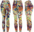 Colorful Mosaic Cotton Blend Basic Causal Fun Printed Leggings