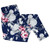 Navy Rose Cotton Blend Basic Causal Fun Printed Leggings